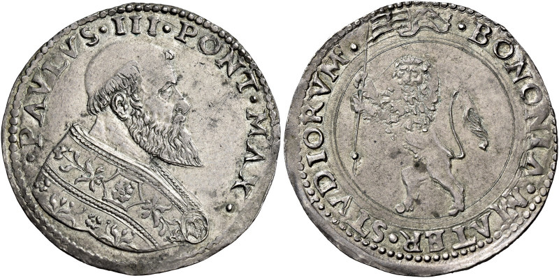 Bologna. Paolo III (Alessandro Farnese), 1534-1549 

Bianco, AR 5,52 g. PAVLVS...