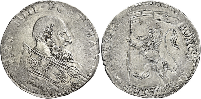 Bologna. Pio V (Antonio Ghisleri), 1566-1572 

Bianco, AR 4,87 g. PIVS IIIII P...
