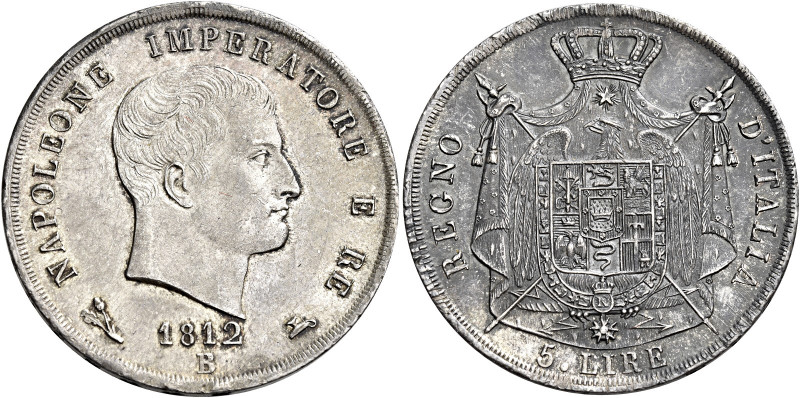 Bologna. Napoleone I re d’Italia, 1805-1814 

Da 5 lire 1812. Pagani 51. Chimi...