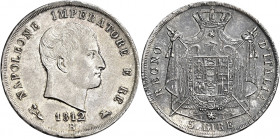 Bologna. Napoleone I re d’Italia, 1805-1814 

Da 5 lire 1812. Pagani 51. Chimienti 1201.
Raro. Patina di medagliere, Spl