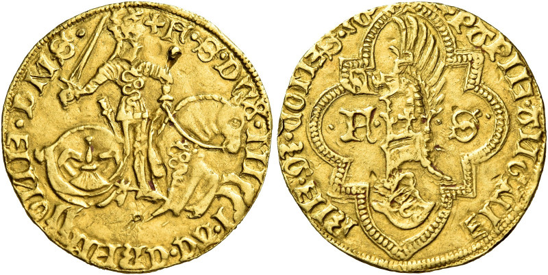 Milano. Francesco I Sforza, 1450-1466 

Fiorino, AV 3,40 g. F S DVX MLI AC CRE...