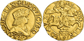 Milano. Luigi XII re di Francia, 1500-1513 

Doppio ducato, AV 6,94 g. + LVDOVICVS D – G FRANCOR’ REX Busto a d., con berretto con gigli. Rv. ME – D...