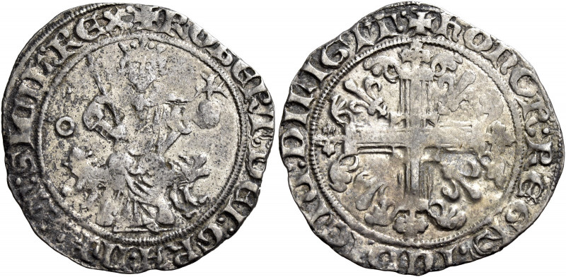 Napoli. Roberto d’Angiò, 1309-1343 

Gigliato, AR 3,90 g. + ROBERT DEI GRA IER...
