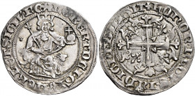 Napoli. Roberto d’Angiò, 1309-1343 

Gigliato, AR 3,94 g. + ROBERT DEI GRA IERL ET SICIL REX Il re seduto in trono di leoni, di fronte, con scettro ...