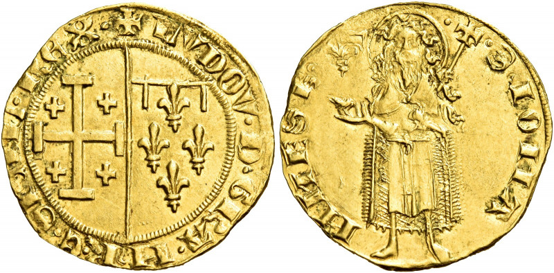 Napoli. Ludovico II d’Angiò, 1389-1399 

Fiorino di Provenza, AV 2,82 g. + LVD...