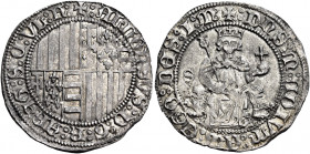 Napoli. Alfonso I d’Aragona, 1442-1458 

Carlino, AR 3,53 g. ALFONSVS D G R ARAG S C VL A Stemma quadripartito a tutto campo, inquartato di Napoli (...