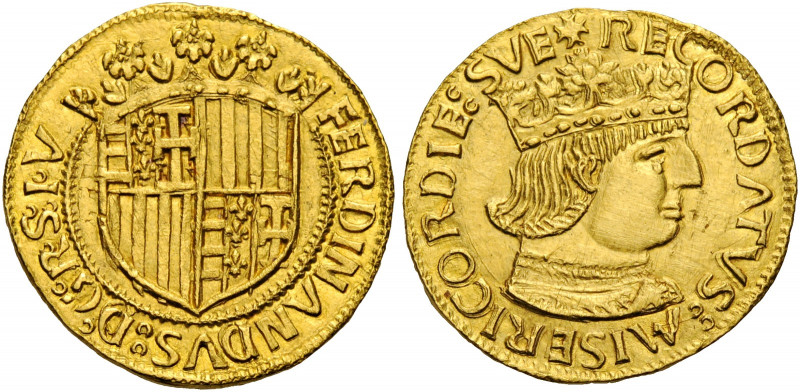 Napoli. Ferdinando I d’Aragona, 1458-1494 

Ducato 1458-1462, AV 3,53 g. FERDI...