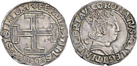 Napoli. Ferdinando I d’Aragona, 1458-1494 

Coronato, AR 3,93 g. FERDINANDVS D G R SICIL IERV Croce potenziata e striata. Rv. CORONATVS QA LEGITIME ...