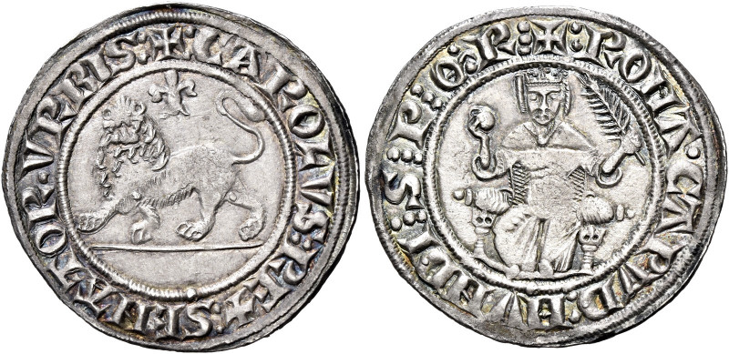 Roma. II e III senatoriato: 1268-1278 e 1281-1284

Grosso rinforzato, AR 4,06 ...