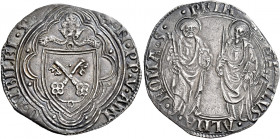Roma. Nicolò V (Tommaso Parentucelli), 1447-1455 

Grosso del Giubileo 1450, AR 3,86 g. + N PP V ANN – O IVBILEI rocco (segno di Andrea Begno, zecch...