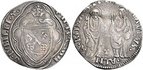 Roma. Nicolò V (Tommaso Parentucelli), 1447-1455 

Grosso del Giubileo 1450, AR 3,65 g. + N PP V ANN – O IVBILEI rocco (segno di Andrea Begno, zecch...