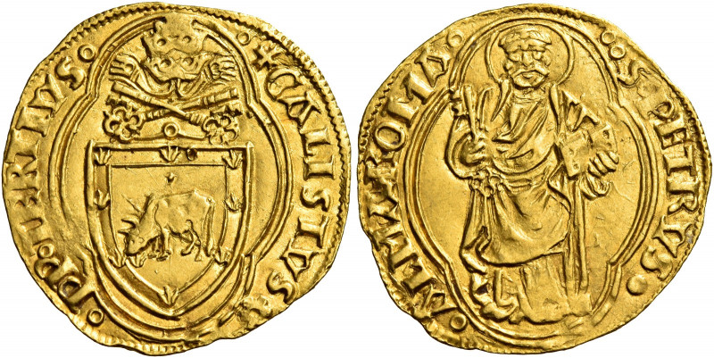 Roma. Callisto III (Alonso de Borja), 1455-1458 

Ducato papale, AV 3,52 g. + ...