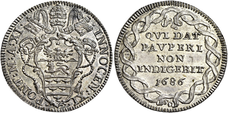 Roma. Innocenzo XI (Benedetto Odescalchi), 1676-1689 

Giulio anno XI/1686, AR...