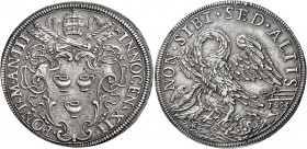 Roma. Innocenzo XII (Antonio Pignatelli), 1691-1700 

Mezza piastra anno III/1693, AR 15,88 g. INNOCEN – XII PONT M AN III Stemma sormontato da trir...