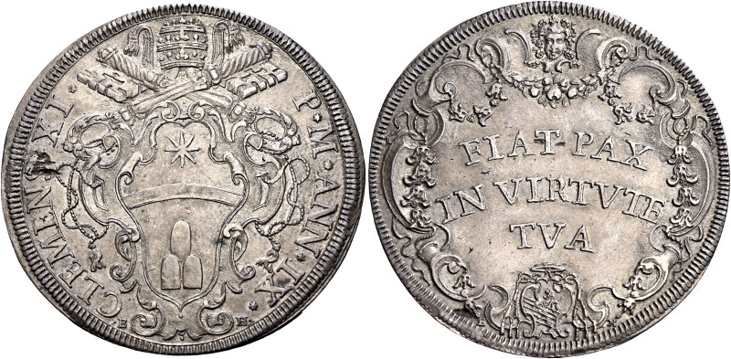 Roma. Clemente XI (Gianfrancesco Albani), 1700-1721 

Piastra anno IX, AR 31,8...