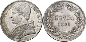 Roma. Gregorio XVI (Bartolomeo Cappellari), 1831-1846 

Scudo anno V/1835. Pagani 201. Berman 3285.
Molto raro. Patina di medagliere. Colpetto alle...