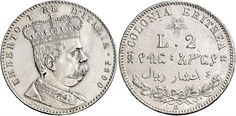 Savoia. Umberto I, 1878-1900. Monetazione per la Colonia Eritrea 

Da 2 lire 1...