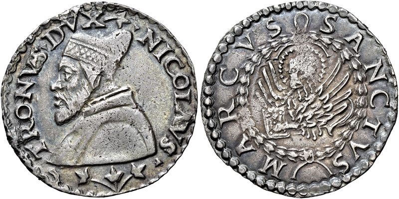 Venezia. Nicolò Tron, 1471-1473 

Trono o lira da 20 soldi, AR 6,40 g. Foglia ...