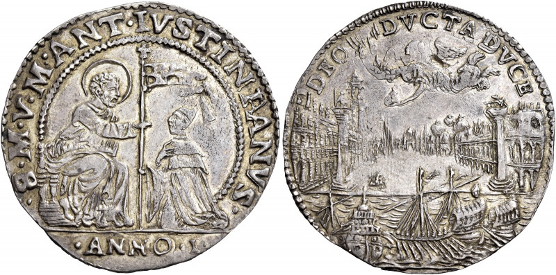 Venezia. Marc’Antonio Giustinian, 1684-1688 

Osella anno I (1684), AR 9,66 g....