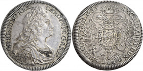 Austria. Carlo VI d’Asburgo imperatore del S.R.I, 1711-1740 

Tallero 1733 Hall, AR 28,15 g. Davenport 1055.
Patina di medagliere, Spl / migliore d...