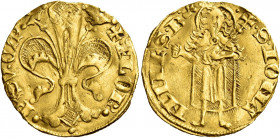 Francia. Cambrai. Guido IV de Ventadour, 1342-1349 

Fiorino, AV 3,33 g. Gamberini 780. Friedberg 102.
Ondulazioni del tondello, altrimenti BB