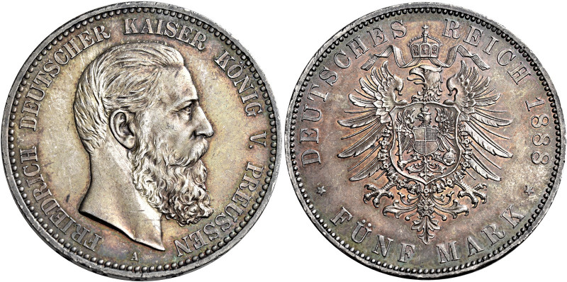 Germania. Prussia. Friedrich III, 9 marzo – 15 giugno 1888 

Da 5 marchi 1888 ...