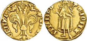 Spagna. Aragona. Pietro IV, 1336-1387 

Fiorino, AV 3,41 g. Barcellona. Gamberini 812. Friedberg 1.
BB