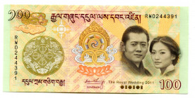 Bhutan 100 Ngultrum 2011
P# 35; #RW0244391; With original folder; UNC