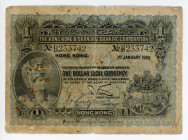 Hong Kong 1 Dollar 1925
P# 171; #B233742; VG