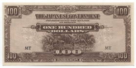 Malaya 100 Dollars 1944 (ND) Japanese Goverment
P# M8a; # MT; UNC