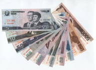 Korea Set of 10 Banknotes 2002 (ND)
5-5000 Won 2002; UNC