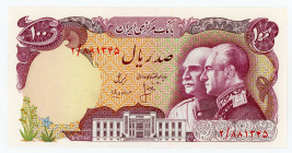 Iran 100 Rials 1976 (ND)
P# 108b; #881245; UNC