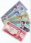 Iraq Lot of 6 Banknotes 1992 - 1995 AH 1412 - AH 1415
P# 80 - 85; UNC