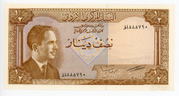Jordan 1/2 Dinar 1959 (ND)
P# 13c; #888490; UNC