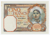 Algeria 5 Francs 1941
P# 77b; #5379956; VF+