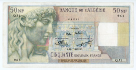 Algeria 50 Nouveaux Francs 1959
P# 120a; # Q.51 963; F-VF