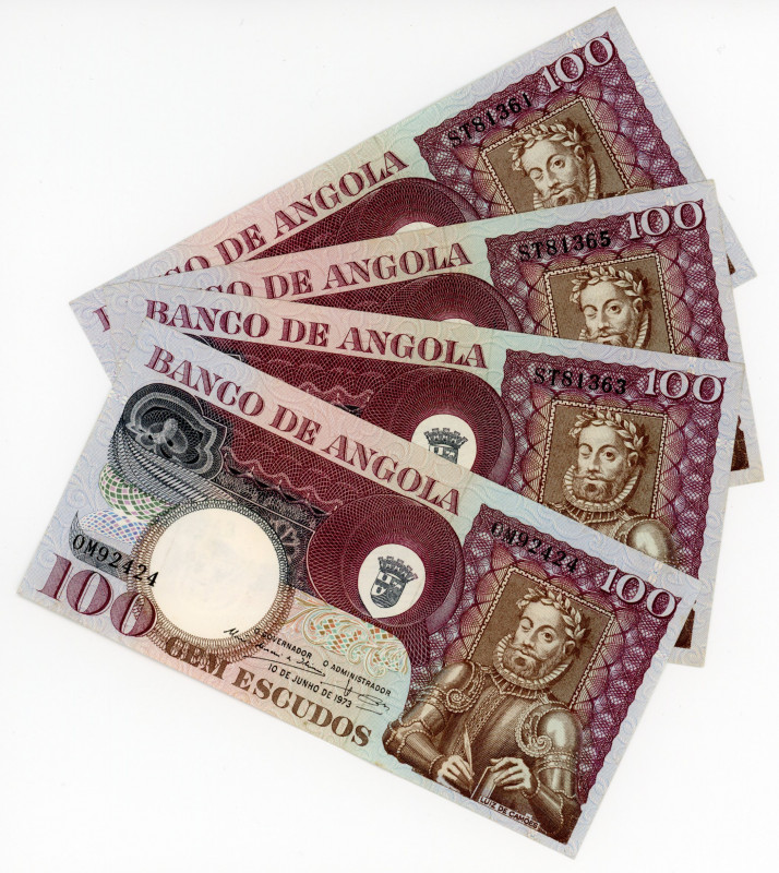 Angola 4 x 100 Escudos 1973
P# 106; UNC