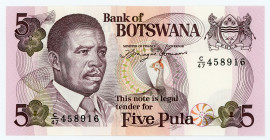 Botswana 5 Pula 1992 (ND)
P# 11a; #458916; UNC