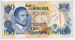 Botswana 100 Pula 1993 (ND)
P# 16a; # G/8 869974; VF