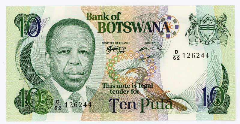 Botswana 10 Pula 1999 (ND)
P# 20a; #126244; UNC