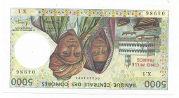 Comoros 5000 Francs 1986 - 2005 (ND)
P# 12; #04986; UNC