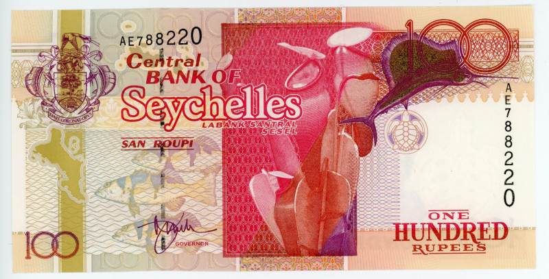 Seychelles 100 Rupees 2011
P# 43; #AE788220; UNC