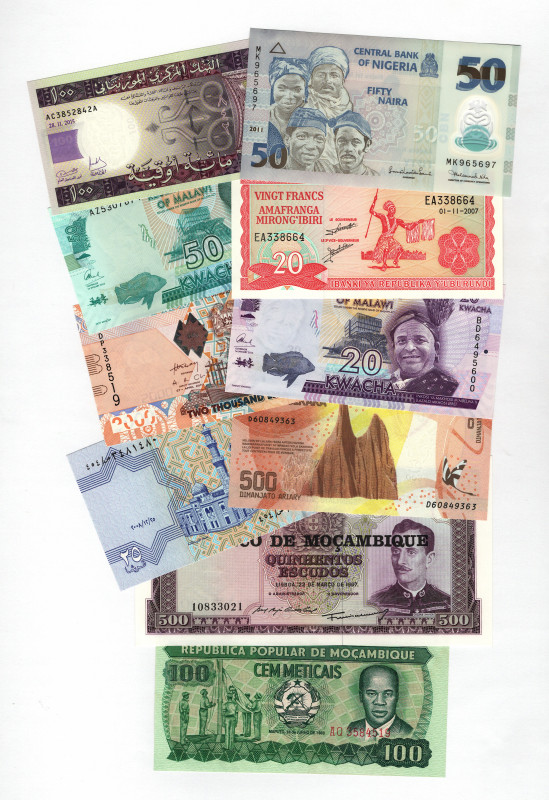 Africa Lot of 10 Banknotes 1970 - 2020
UNC