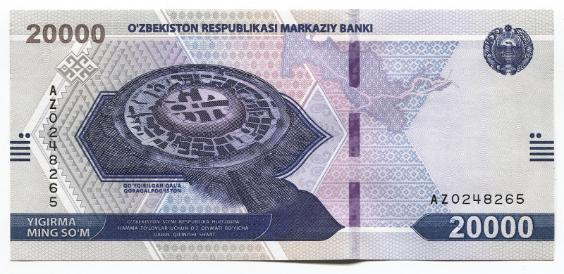 Azerbaijan 20000 Som 2021
# AZ 0248265; UNC