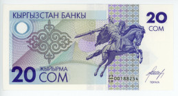 Kyrgyzstan 20 Som 1993
P# 6; #23/СН 00188254; UNC