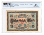 Lithuania Memel 75 Mark 1922 PCSG 64
P# 8; UNC