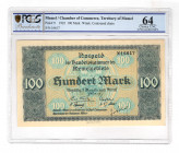 Lithuania Memel 100 Mark 1922 PCGS 64
P# 9; UNC