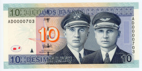 Lithuania 10 Litu 2007
P# 68; #AD0000703; UNC