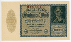 Germany - Weimar Republic 10000 Mark 1922
P# 72; #H10353344; AUNC