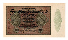 Germany - Weimar Republic 500000 Mark 1923
P# 88b; UNC